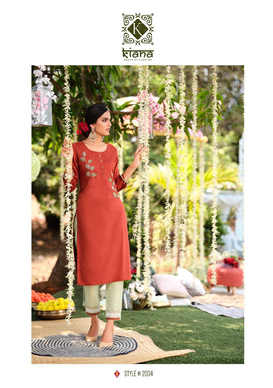 Kiana Fantasy Fancy Ethnic Wear Designer Kurti With Bottom Collection